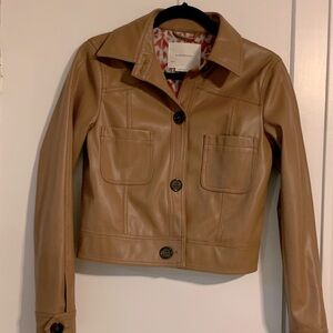 Anthropology brand women’s faux leather jacket